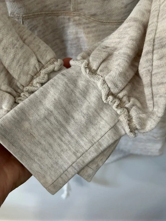 Free People Beach Arrival Hoodie XS Slouchy Heathered Grey with Toggle Detail - Picture 6 of 16